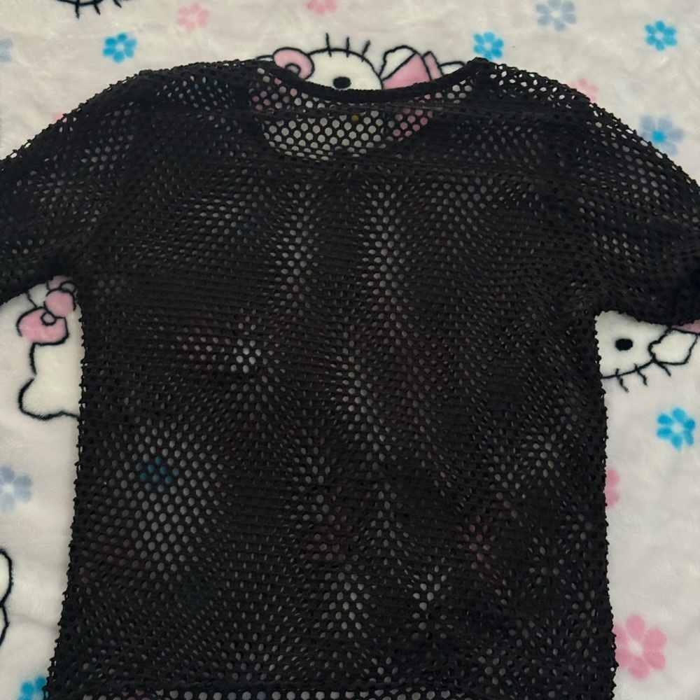 Black Mesh Top
